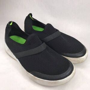 OOFOS Women US Size 11 OOmg eeZee Low Mesh Slip On Recovery Shoes Black READ
